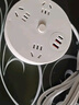 圓盤(pán)桌面多功能插座帶線(xiàn)插板帶USB接口手機充電插頭接線(xiàn)板排插 圓盤(pán)3位帶USB+1.8米 曬單實(shí)拍圖