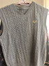 納維凱爾（Navigare）兒童馬甲男童背心女童毛衣中大童針織衫童裝秋V領(lǐng)小麻花灰色165 曬單實(shí)拍圖