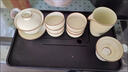 豹霖汝窯開(kāi)片茶具茶杯套裝家用輕奢帶茶盤(pán)主人杯高檔禮盒蓋碗茶壺套組 10頭蓋碗-耘山米黃汝窯 曬單實(shí)拍圖