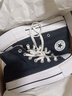 匡威（Converse）官方All Star Lift女高幫帆布經(jīng)典厚底鞋黑色560845C 560845C/黑色 36 曬單實(shí)拍圖