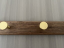 彩糖塘輕奢黑胡桃實(shí)木掛衣架子入戶(hù)門(mén)墻上黃銅掛衣鉤壁掛玄關(guān)木質(zhì)衣帽架 黑胡桃木+8掛鉤【免打孔/打孔】 曬單實(shí)拍圖