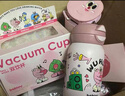 BABLOV花伴森保溫杯女士水杯高顏值便攜大容量杯學(xué)生兒童吸管杯禮物 曬單實(shí)拍圖