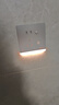 國際電工暗裝86型人體感應地腳燈白五孔插座式小夜燈入戶(hù)門(mén)臥室起夜床頭 五孔感應小夜燈【灰色】 插座 曬單實(shí)拍圖