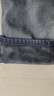 森馬（Semir）牛仔褲女冬加絨做舊長(cháng)褲女生保暖顯腿長(cháng)ins潮直筒褲103724124011 曬單實(shí)拍圖