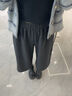 棠暖灰色毛呢八分闊腿褲女秋冬季加厚靴褲2025新款外穿韓系七分休閑褲 深灰色 S 80-95斤 曬單實(shí)拍圖