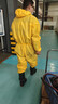 勝麗 T-Gard? CHEM C級防化服耐酸堿防護服連體帶帽工作服限次使用型黃色 T-Gard 500 2XL碼 曬單實(shí)拍圖