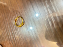 周六福（ZLF）  黃金戒指女款5D硬金翅膀指足金環(huán)送女友 定價(jià) 14號-0.97g 曬單實(shí)拍圖