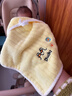 兒童毛巾浴巾柔軟吸水不掉毛四季款寶寶洗澡巾嬰兒蓋毯包巾幼兒園 米黃色 兒童毛巾25cm*50cm【1條裝】 曬單實(shí)拍圖
