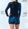 美津濃（MIZUNO）泳衣女分體長(cháng)袖防曬速干運動(dòng)溫泉泳裝保守顯瘦沙灘褲G3302黑XL 曬單實(shí)拍圖