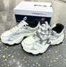斐樂(lè )（FILA）官方女鞋魚(yú)刺4代老爹鞋運動(dòng)鞋2025春季新款增高鞋休閑鞋 雪白/月巖灰-SL 36 曬單實(shí)拍圖