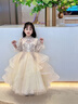 錦天豪客【6372人收藏】?jì)和鞫Y服裙女童秋季高端花童婚禮女孩主持人鋼 白色長(cháng)袖長(cháng)款禮服 送皇冠 130  建議體重40-50斤 曬單實(shí)拍圖