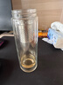 米家玻璃杯 雙層帶茶隔水杯 耐高溫泡茶杯  加厚透明杯子400mL 金屬灰 曬單實(shí)拍圖