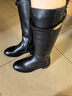 森達王楚然同款小金豆騎士靴女2025年冬新厚底粗跟過(guò)膝長(cháng)筒靴ZTI12DG5 黑色單里 36 曬單實(shí)拍圖