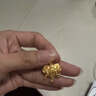 周大生黃金吊墜金鎖平安鎖錦鯉福字鎖鈴鐺吊墜成人項鏈情人節禮多退少補 約 6.73g（不含項鏈） 曬單實(shí)拍圖