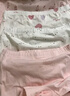童泰女寶寶內褲兒童平角褲女童四角褲女孩短褲大童抗菌底褲4條裝 粉白 4條 90 cm 曬單實(shí)拍圖