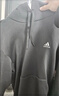 adidas情侶加絨加厚寬松連帽長(cháng)袖套頭衛衣男女秋冬阿迪達斯輕運動(dòng) 碳黑   M 曬單實(shí)拍圖
