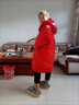 G.DUCKKIDS兒童羽絨服女童韓版洋氣中長款過膝免洗中大童加厚保暖防風外套冬 紅色 8288 160 合適1.6米85-100斤左右 曬單實拍圖