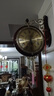 安斯艾爾實(shí)木雙面掛鐘客廳創(chuàng  )意時(shí)尚鐘表掛墻美式歐式現代靜音石英鐘中古風(fēng) 大號木色金盤(pán)-自動(dòng)對時(shí)-智能機芯 曬單實(shí)拍圖