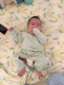 婧麒（JOYNCLEON）嬰兒衣服秋冬連體衣純棉新生兒季男女寶寶夾棉保暖對(duì)開(kāi)哈衣服爬服 中開(kāi)星月蒼綠 73cm 【6-9個(gè)月，體重7.2-9kg】 曬單實(shí)拍圖