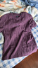 卡賓（CABBEEN）【樹(shù)皮紋肌理】男裝純棉刺繡T恤2025夏新款圓領(lǐng)短袖潮牌上衣 深紫色59（寬松版型） S /165/46 曬單實(shí)拍圖
