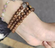 芯奢金絲檀木質(zhì)小清新佛珠手串女士情侶男女復古手珠椰殼多圈手鏈男 6MM長(cháng)度可繞三圈 曬單實(shí)拍圖