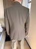 皮爾卡丹（pierre cardin）高級感雙排扣西服套裝男新郎結婚商務休閑春秋季新款正裝西裝上衣 棕色（西服+西褲+馬甲）送領帶 XL (適合126-140斤) 曬單實拍圖