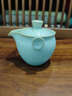 青澹墨雅天青汝窯 茶具手抓蓋碗開(kāi)片冰裂釉泡茶蓋碗 景德鎮手工陶瓷禮盒裝 玉兔易泡壺190ml 曬單實(shí)拍圖