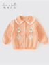 戴維貝拉（DAVE＆BELLA）童裝女童毛衣開(kāi)衫女寶寶針織上衣小童外套春裝新款兒童衣服 橘色【現貨】 100 cm（建議身高90-100cm） 曬單實(shí)拍圖