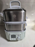 北鼎（Buydeem）電蒸鍋 大容量家用蒸鍋 燉蒸煮一體多用途鍋 智能可視電燉鍋 雙層定時(shí)保溫多功能鍋不銹鋼蒸汽鍋 G56A淺杉綠|含二層蒸架+玻璃燉蠱+白盤(pán)10L 曬單實(shí)拍圖