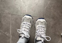 斯凱奇（Skechers）女鞋小白熊女士休閑鞋子厚底增高百搭運動(dòng)軟底老爹鞋女99999863 白色/海軍藍色/WNV 37.5 曬單實(shí)拍圖