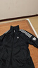 adidas休閑簡(jiǎn)約三條紋梭織立領(lǐng)夾克外套男裝秋季阿迪達斯三葉草 黑色 (偏小，推薦買(mǎi)大1碼)   S 曬單實(shí)拍圖
