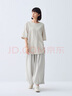 無(wú)印良品（MUJI） IDEE 女式平紋燈籠褲褲子女款夏季款女裝純棉 25年長(cháng)褲 GA54CC5S 淺灰色 L （165/72A） 曬單實(shí)拍圖