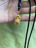 奢名紀黃金火焰觀(guān)音吊墜999足金包足銀大氣菩薩掛墜節日送老公送爸爸禮 包金1.2克總重約14克小號觀(guān)音吊墜-送黑繩 曬單實(shí)拍圖