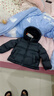 保姆鵝 兒童羽絨服寶寶短款加厚白鴨絨外套男童女童保暖防風(fēng)冬[NG2637] 黑 120 曬單實(shí)拍圖