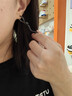 贏(yíng)夫人（Mrs win）中國風(fēng)生肖氣質(zhì)蛇形 歐美夸張風(fēng)滿(mǎn)鉆 飾品潮流立體蛇形耳墜 黑色 耳墜 曬單實(shí)拍圖