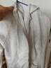 修身衛衣女美式連帽新款休閑運動(dòng)外套秋季百搭長(cháng)袖小個(gè)子開(kāi)衫上衣 白灰色 S 【推薦80-95斤】 曬單實(shí)拍圖