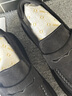 零度休閑皮鞋男鞋秋季新款真皮輕便一腳蹬豆豆鞋男百搭商務(wù)復古樂(lè )福鞋 卡其色 標準皮鞋碼 41 (255mm) 曬單實(shí)拍圖