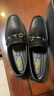 金利來(lái)（Goldlion）男鞋樂(lè )福鞋豆豆鞋輕便舒適套腳商務(wù)休閑鞋G567310469AAB黑色40 曬單實(shí)拍圖