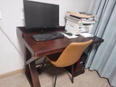 金沙公爵（Duke Kingtha）全實(shí)木書(shū)桌客廳臥室學(xué)習電腦桌中古風(fēng)長(cháng)條寫(xiě)字辦公桌子家用工作臺 實(shí)木腿K型款-黑胡桃木色(厚4.6cm) 180x60x75cm 曬單實(shí)拍圖