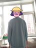 曼利鳥(niǎo)棉質(zhì)衛衣女2025秋冬新款中年媽媽休閑寬松大碼長(cháng)袖印花中長(cháng)款上衣焦糖色XL 125-140斤 曬單實(shí)拍圖