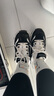 斯凱奇奧利奧|秋季黑白老爹鞋復古熊貓鞋透氣厚底增高運動(dòng)鞋 曬單實(shí)拍圖