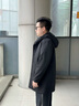 波司登（BOSIDENG）25年90鵝絨羽絨服中長(cháng)款男商場(chǎng)同款通勤商務(wù)連帽行政外套 黑色8056 M 175/96A 體重約130-140斤 曬單實(shí)拍圖