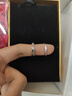 范哲尼情侶戒指女銀對戒男活口一對鑲莫桑鉆刻字情人節禮物送女友 莫桑鉆活口可調節大小免費刻字 曬單實(shí)拍圖
