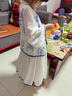 韞舜漢服群子女童套裝2025新款兒童漢服中式國風(fēng)古風(fēng)唐裝舞臺演出服 白色青花瓷 130 碼 曬單實(shí)拍圖