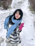 TKHE軟糯藍色圍巾女冬季韓版百搭高級感保暖流蘇大披肩純色圍脖韓系潮 【藍色】毛絨圍巾-高品質(zhì)版 185*95CM 曬單實(shí)拍圖