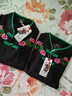啄木鳥民族風(fēng)女裝上衣春秋裝女刺繡長(zhǎng)袖t恤女盤扣復(fù)古中國(guó)風(fēng)純棉打底衫 黑色加絨 5XL（140-150斤） 曬單實(shí)拍圖