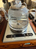 豐谷全自動(dòng)上水電熱水壺 茶臺燒水壺 家用辦公嵌入式茶桌茶幾一體機茶具電茶爐套裝 1L （37*20cm）底部上水銀色-蒸茶款 曬單實(shí)拍圖