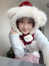KINGXIAOJING帽子圍巾一體毛絨女冬季東北防寒裝備加厚哈爾濱旅游新款保暖圍脖 安可拉紅 【毛絨保暖顯白顯臉小】 曬單實(shí)拍圖