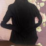 俞兆林黑色半高領(lǐng)打底衫女螺紋顯瘦莫代爾內搭外穿秋冬季長(cháng)袖上衣 曬單實(shí)拍圖