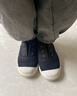 M1&M2童鞋女童帆布鞋幼兒園室內鞋室外小白鞋男童小學(xué)生鞋子一腳蹬566 黑色 26 適合腳長(cháng)16cm 曬單實(shí)拍圖